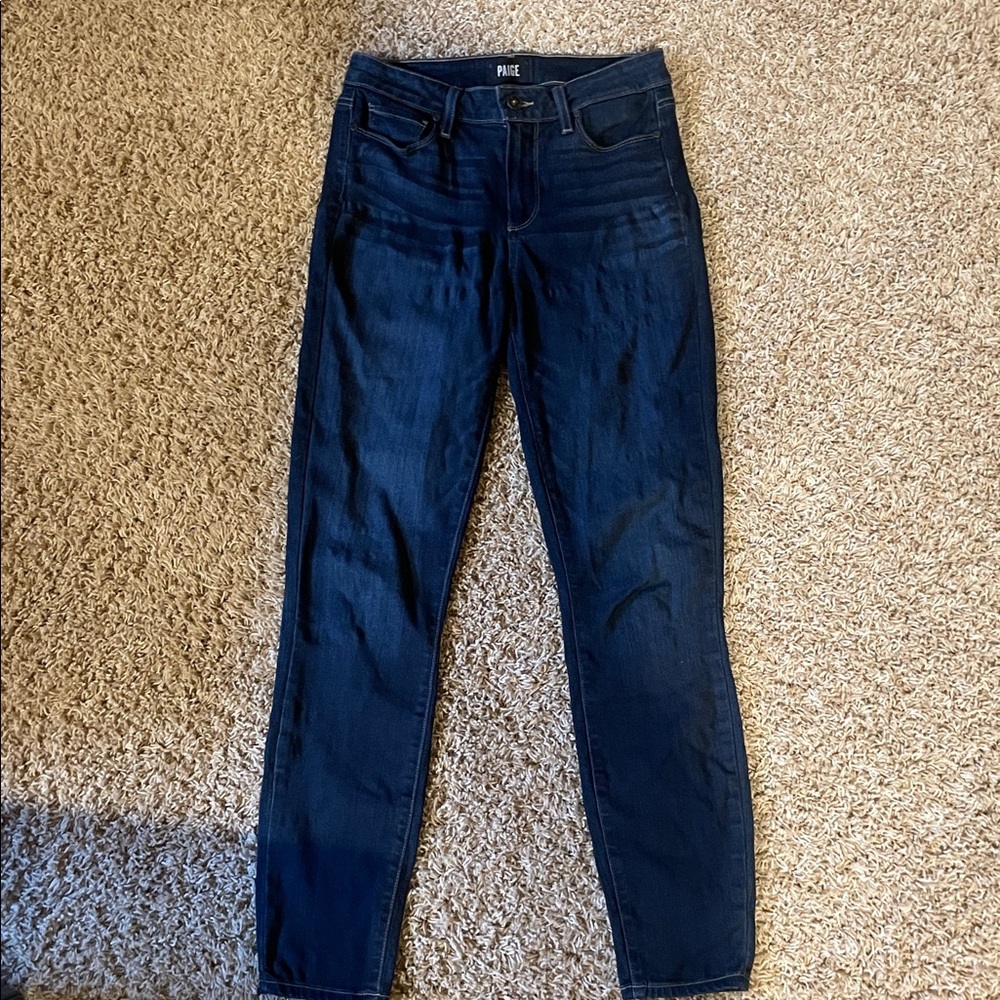 PAIGE Dark Blue Skinny Jeans